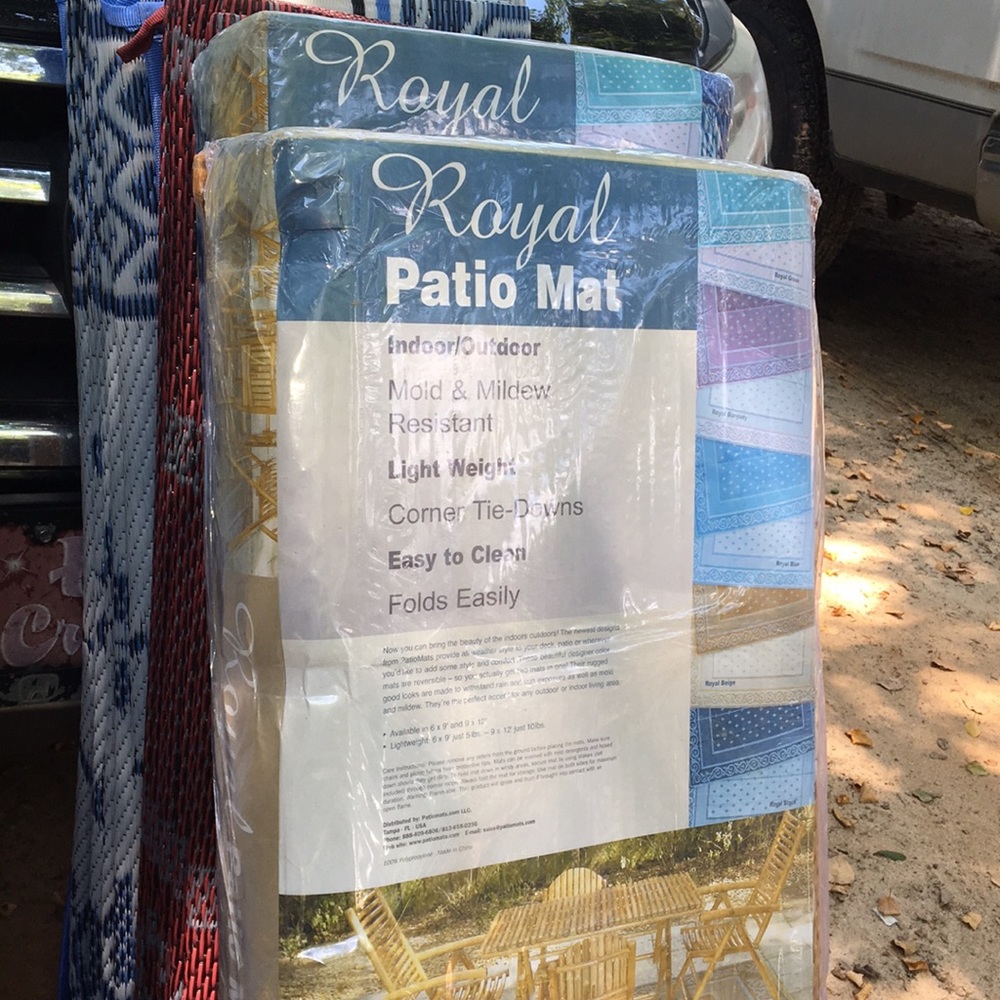 Patio Mats for the campers and patio.